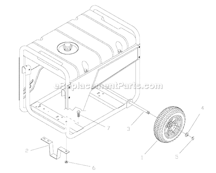 Page D Diagram and Parts List for 030361-0  Briggs and Stratton Generator